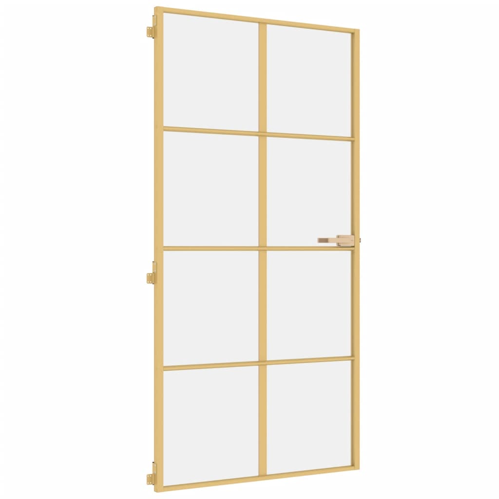 VidaXL inner door narrow 102.5x201.5 cm hardened glass and aluminum gold