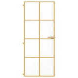 Vidaxl inner door narrow 83x201.5 cm hardened glass and aluminum gold color