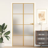 VidaXL inner door narrow 102.5x201.5 cm hardened glass and aluminum gold