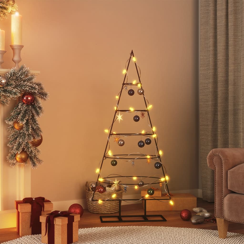 Vidaxl kerstdecoratie kerstboom 125 cm metaal zwart