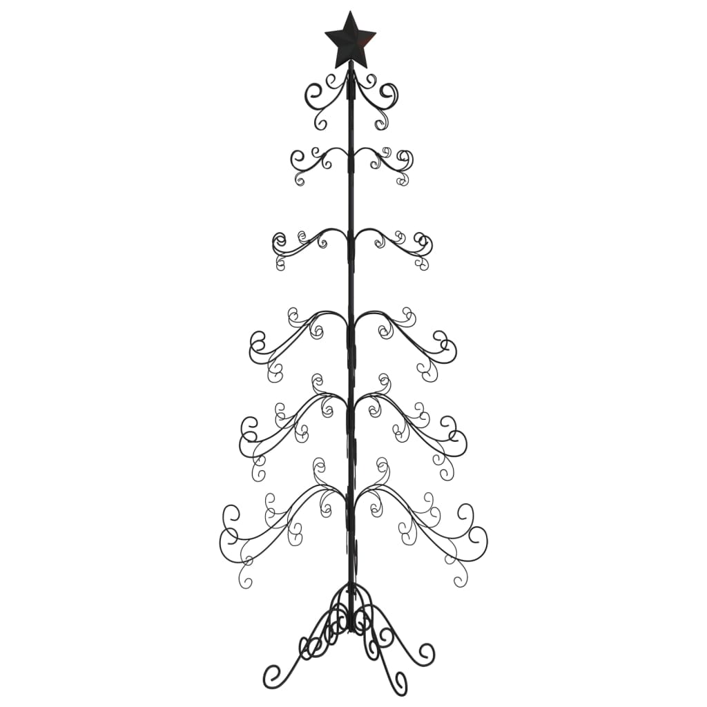 Vidaxl Decorazione natalizia albero di Natale 215 cm di metallo nero