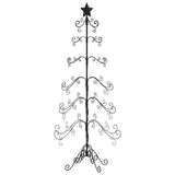 Vidaxl Decoración de Navidad Árbol de Navidad 215 cm de metal negro