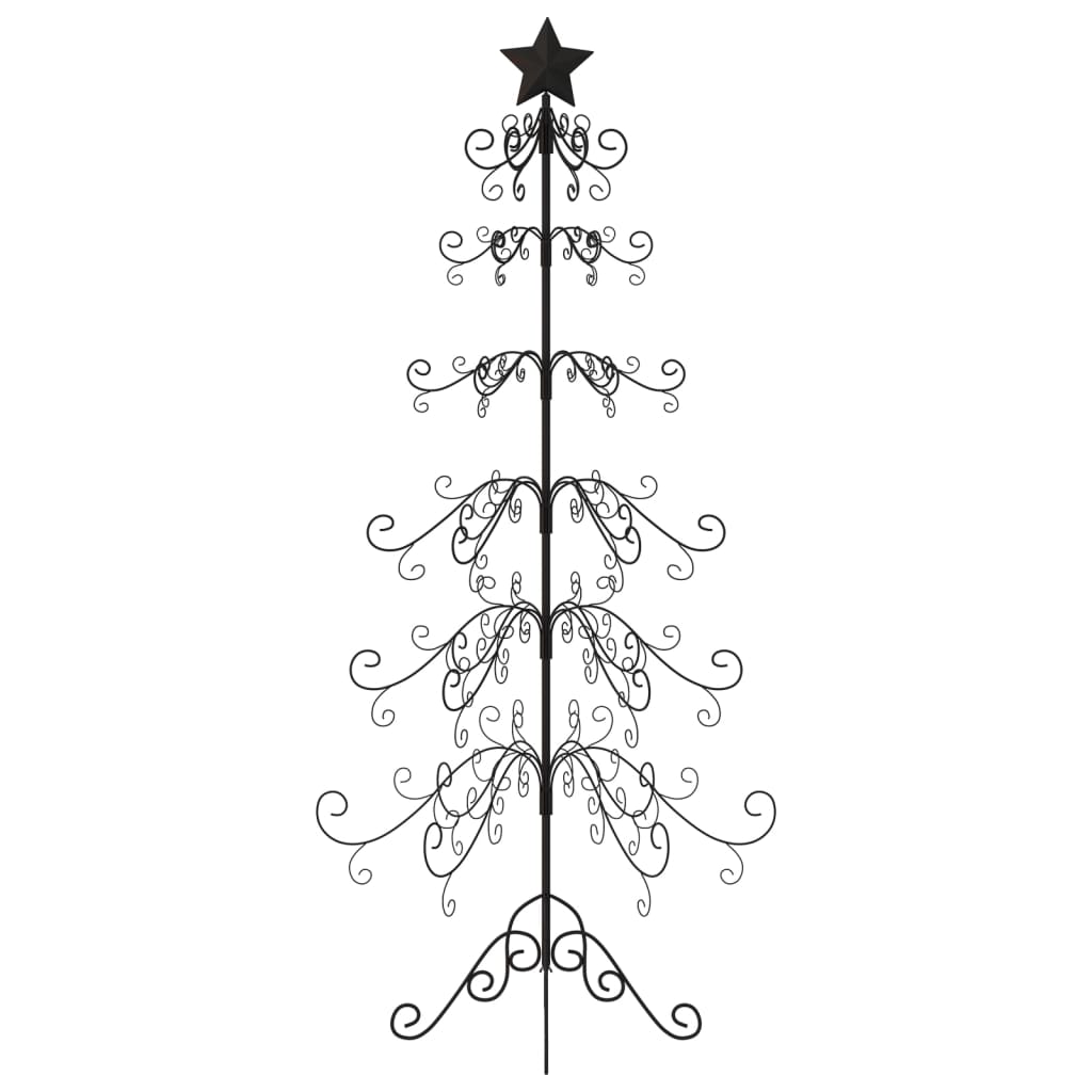 Vidaxl Christmas decoration Christmas tree 215 cm Metal Black