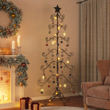 Vidaxl Christmas Decoration Christmas Tree 215 cm Metal Black