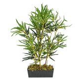 Vidaxl Artificial Plant Bamboo 368 lämnar 80 cm grön