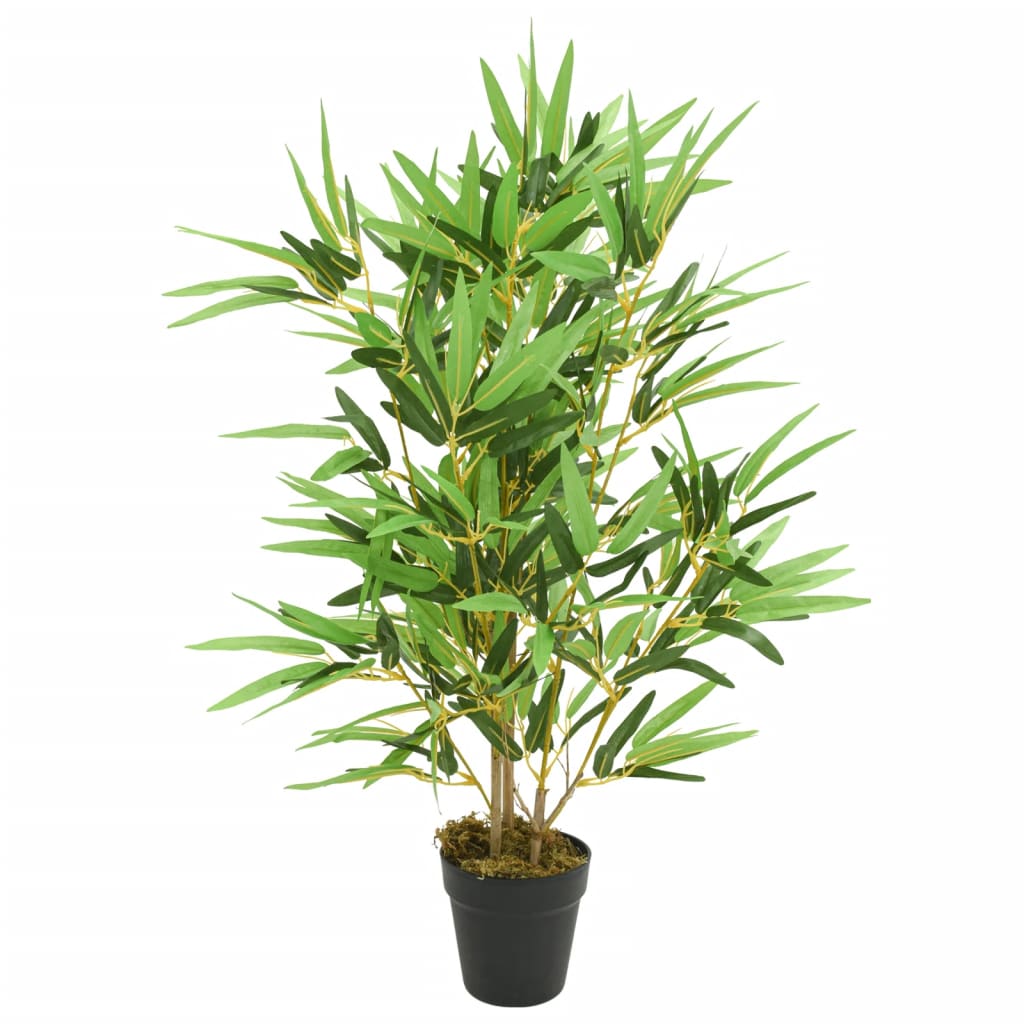 Vidaxl kunstig plante bambus 368 blader 80 cm grønn