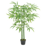 Vidaxl kunstig plante bambus 384 blader 120 cm grønn