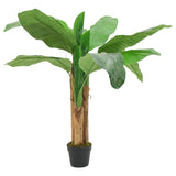 Vidaxl Artificial Plant Banana Tree 9 blade 120 cm grønt