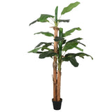 Vidaxl Artificial Plant Banana Tree 18 blade 150 cm grønt