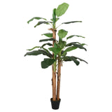 Vidaxl planta artificial Árbol de plátano 18 hojas 150 cm verde