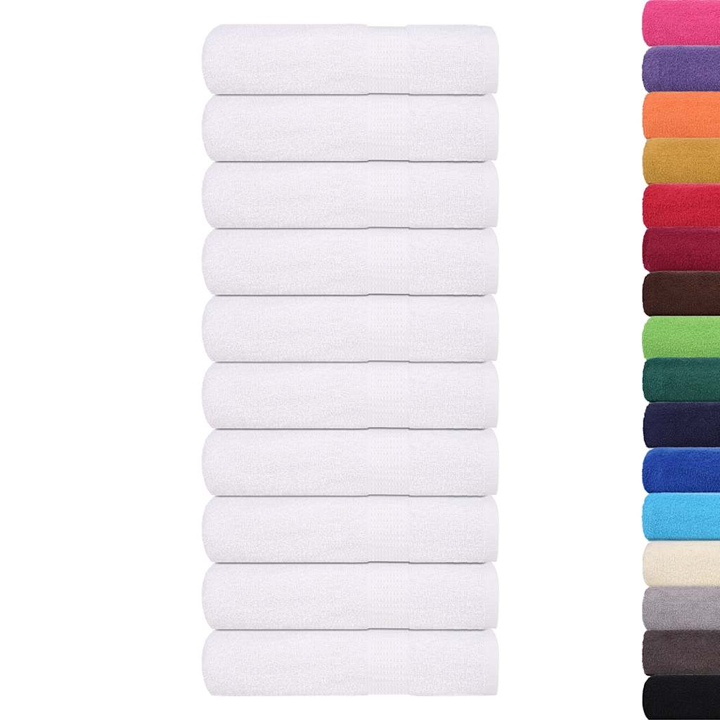 Serviettes de bain vidaxl 10 pcs 100x150 cm 360 g m² 100% coton blanc