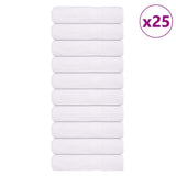 Serviettes de bain vidaxl 25 ST 100x150 cm 360 g m² 100% coton blanc