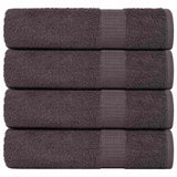 Serviettes de bain vidaxl 4 ST 100x150 cm 360 g m² 100% coton anthracite