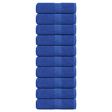 Vidaxl zeepdoekjes 10 st 30x30 cm 360 g m² 100% katoen blauw