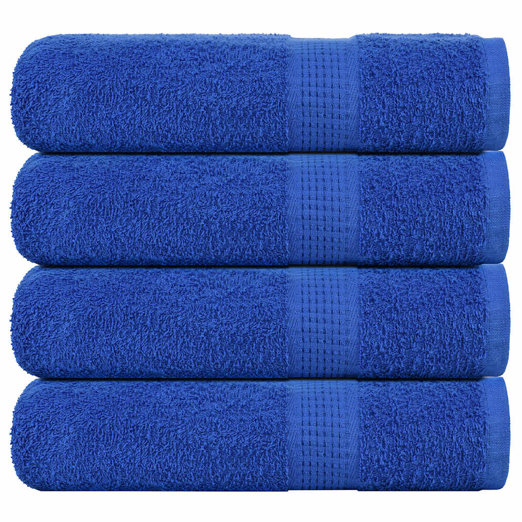 Toallas de baño Vidaxl 4 PCS 100x150 cm 360 g m² 100% de algodón azul