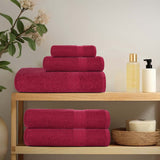 Vidaxl shower towels 4 st 70x140cm 360g m² 100% cotton burgundy red