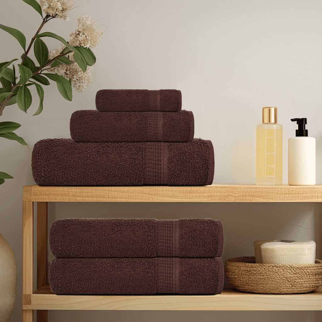 Vidaxl Bath towels 2 ST 100x150 cm 360 g m² 100% cotton brown