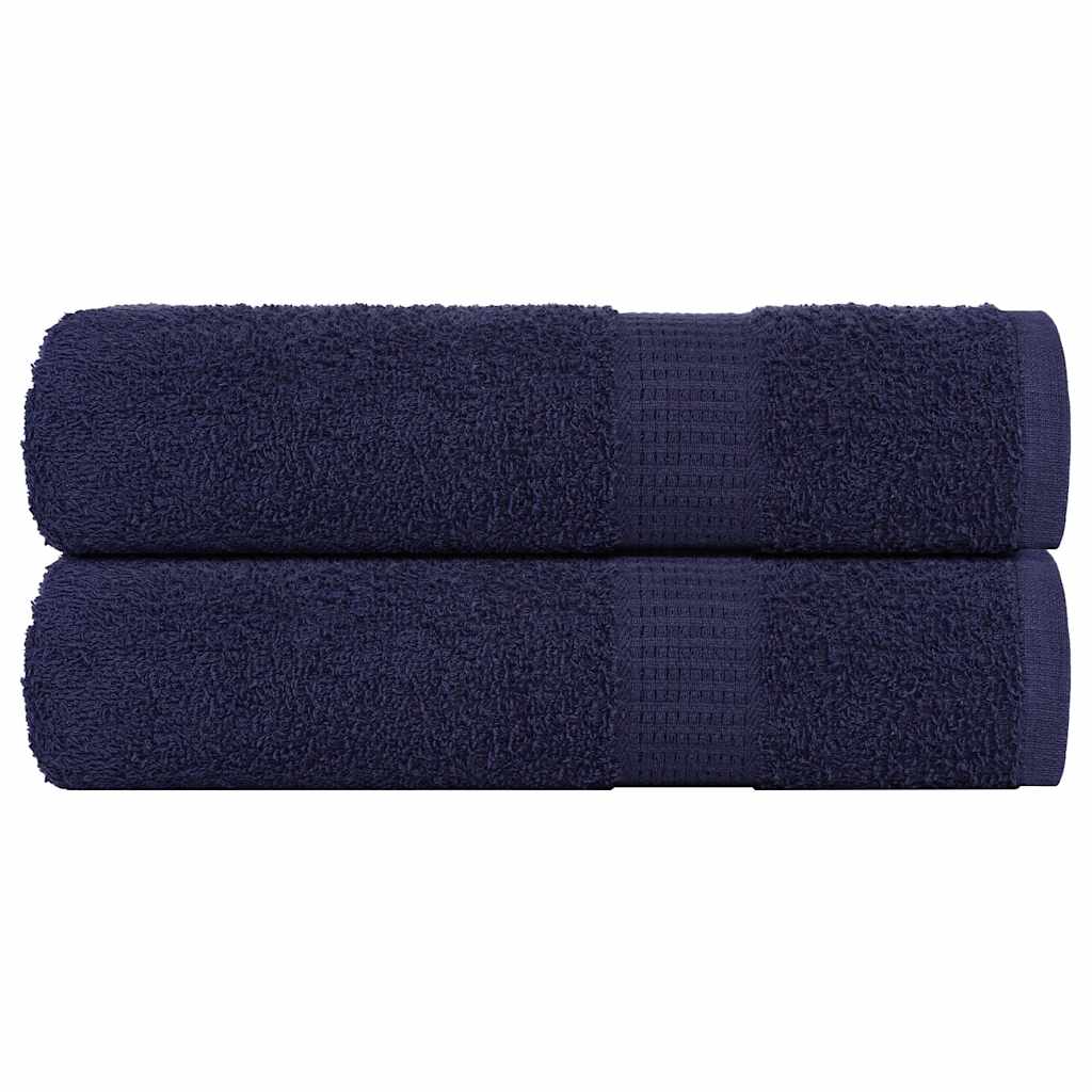 Vidaxl badehåndklæder 2 st 100x150 cm 360 g m² 100% bomulds Navy Blue