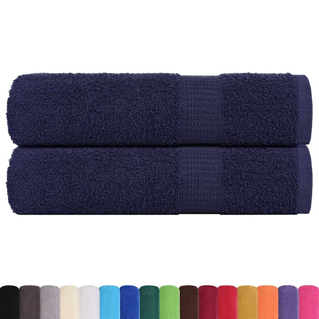 Vidaxl Bath towels 2 ST 100x150 cm 360 g m² 100% cotton navy blue