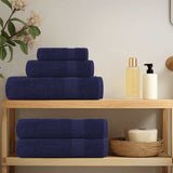 Asciugamani da bagno Vidaxl 2 ST 100x150 cm 360 g m² 100% cotone blu navy