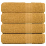 Vidaxl shower towels 4 st 70x140cm 360 g m² 100% cotton gold colored