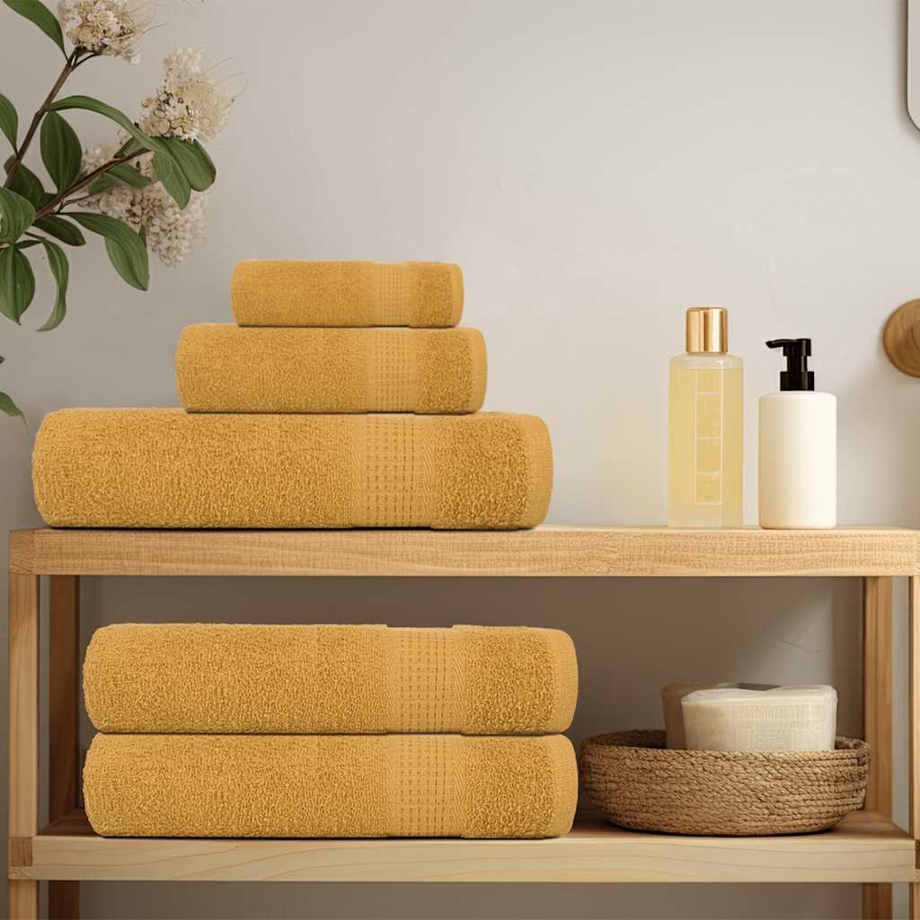 Vidaxl shower towels 4 st 70x140cm 360 g m² 100% cotton gold colored