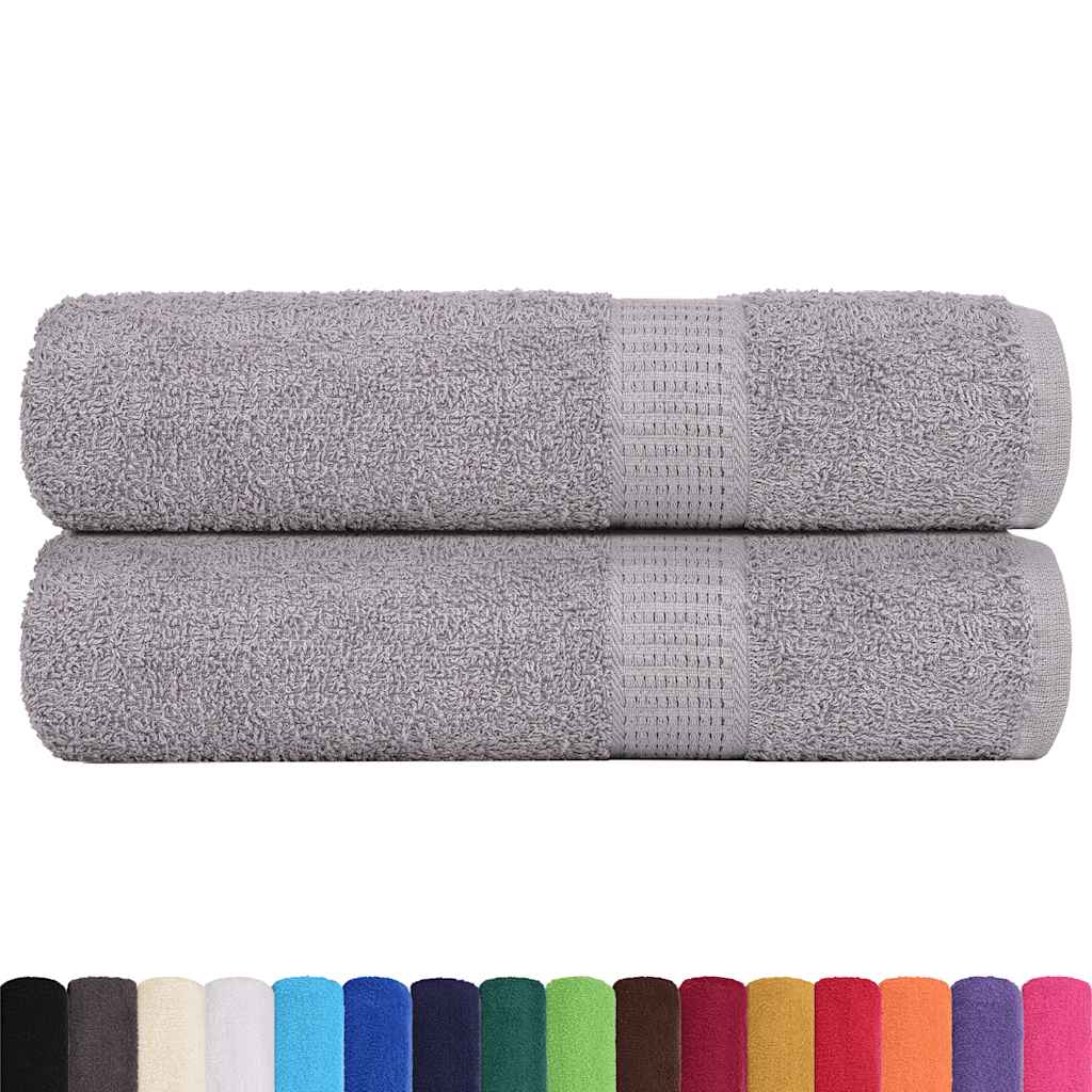 Vidaxl Bath Handels 2 St 100x150 cm 360 g m² 100% bomull grå