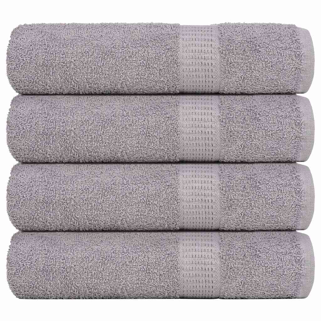 Vidaxl Bath towels 4 pc 100x150 cm 360 g m² 100% cotton gray