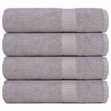 Toallas de baño Vidaxl 4 PC 100x150 cm 360 g m² 100% de algodón gris