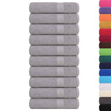 Serviettes de bain vidaxl 10 st 100x150cm 360 g m² 100% coton gris