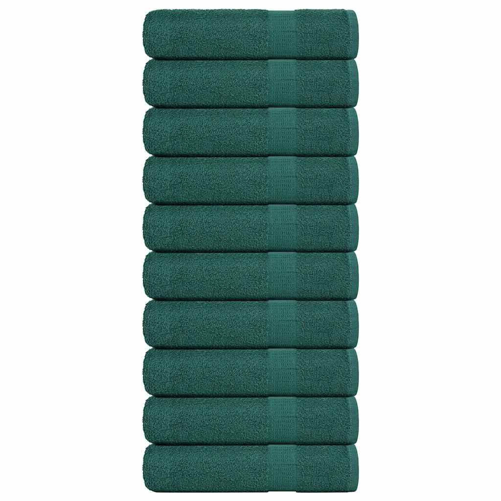 Toallas de ducha Vidaxl 10 st 70x140 cm 360 g m² 100% de algodón verde