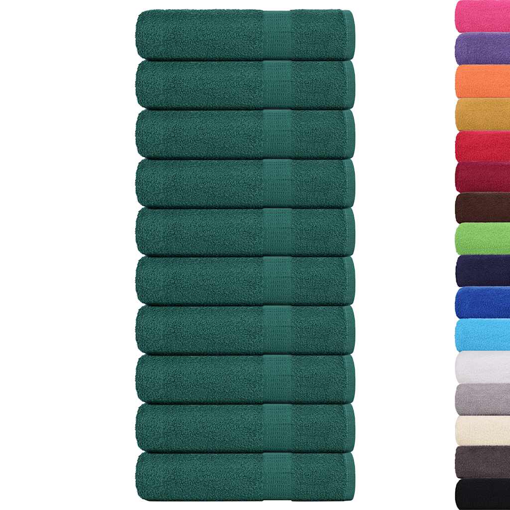 Vidaxl shower towels 10 st 70x140 cm 360 g m² 100% cotton green