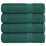 Serviettes de bain vidaxl 4 ST 100x150 cm 360 g m² 100% coton vert