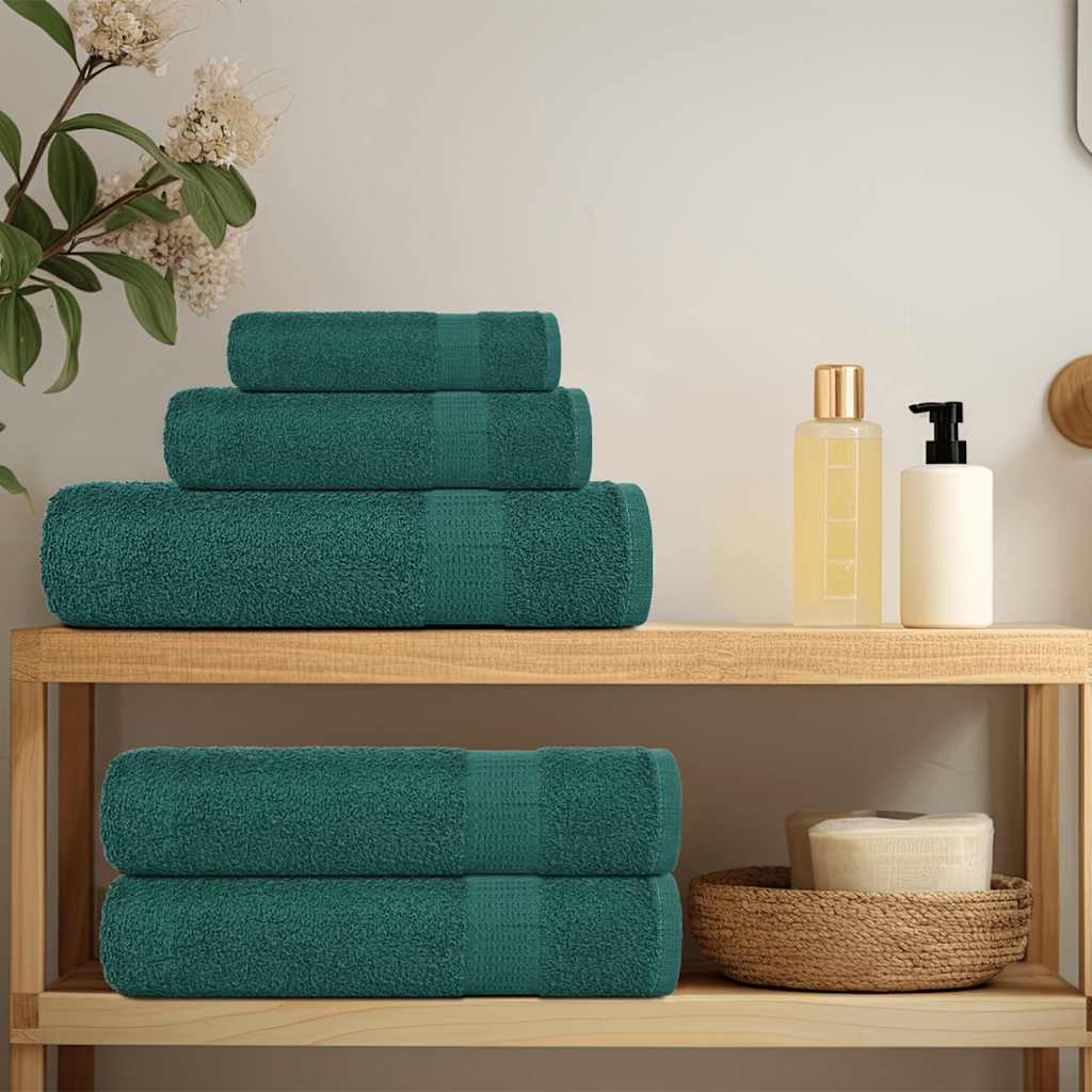 Vidaxl Asciugamani da bagno 10 St 100x150 cm 360 g m² 100% di cotone verde