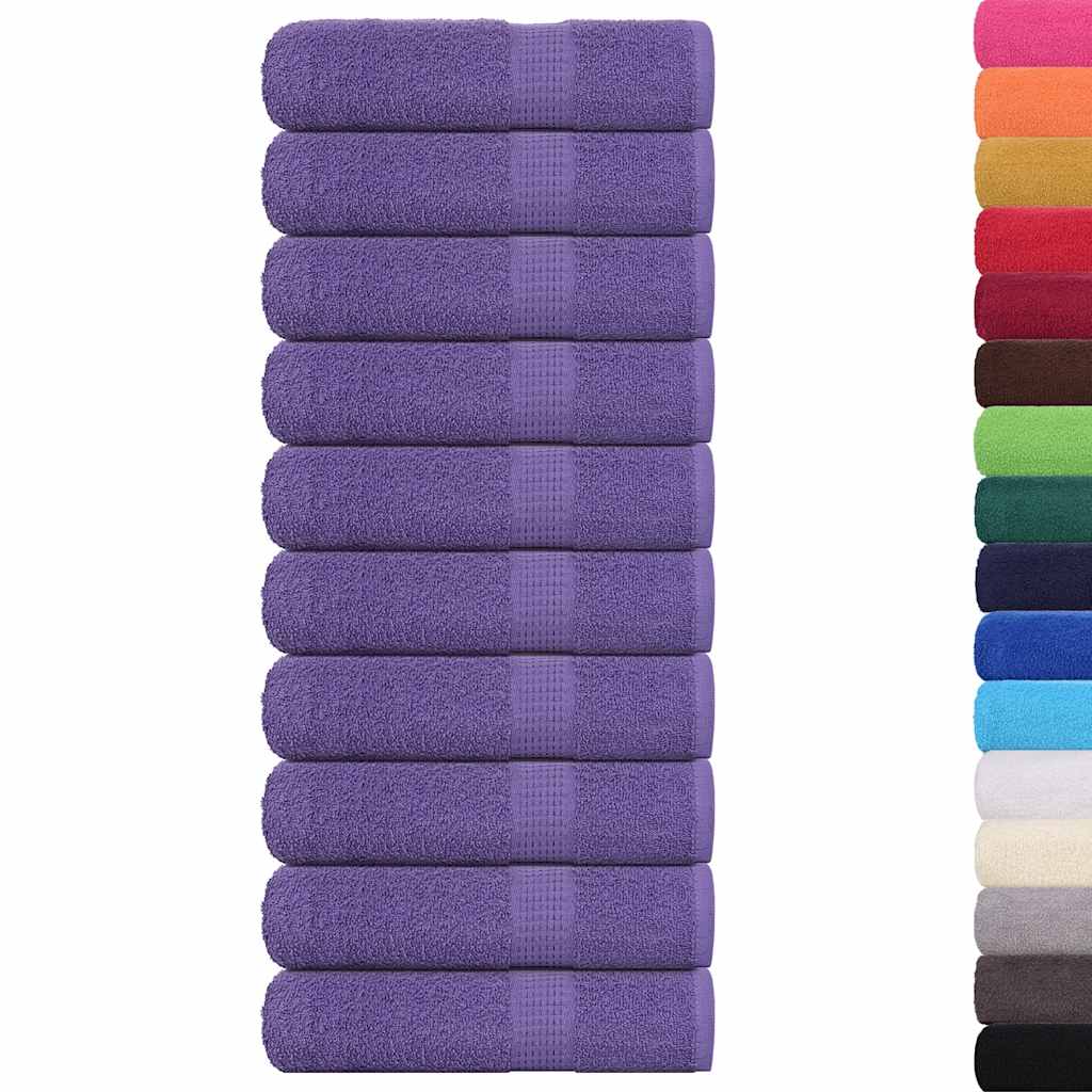 Vidaxl shower towels 10 st 70x140 cm 360 g m² 100% cotton purple