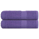 Toallas de baño Vidaxl 2 st 100x150 cm 360 g m² 100% de algodón morado