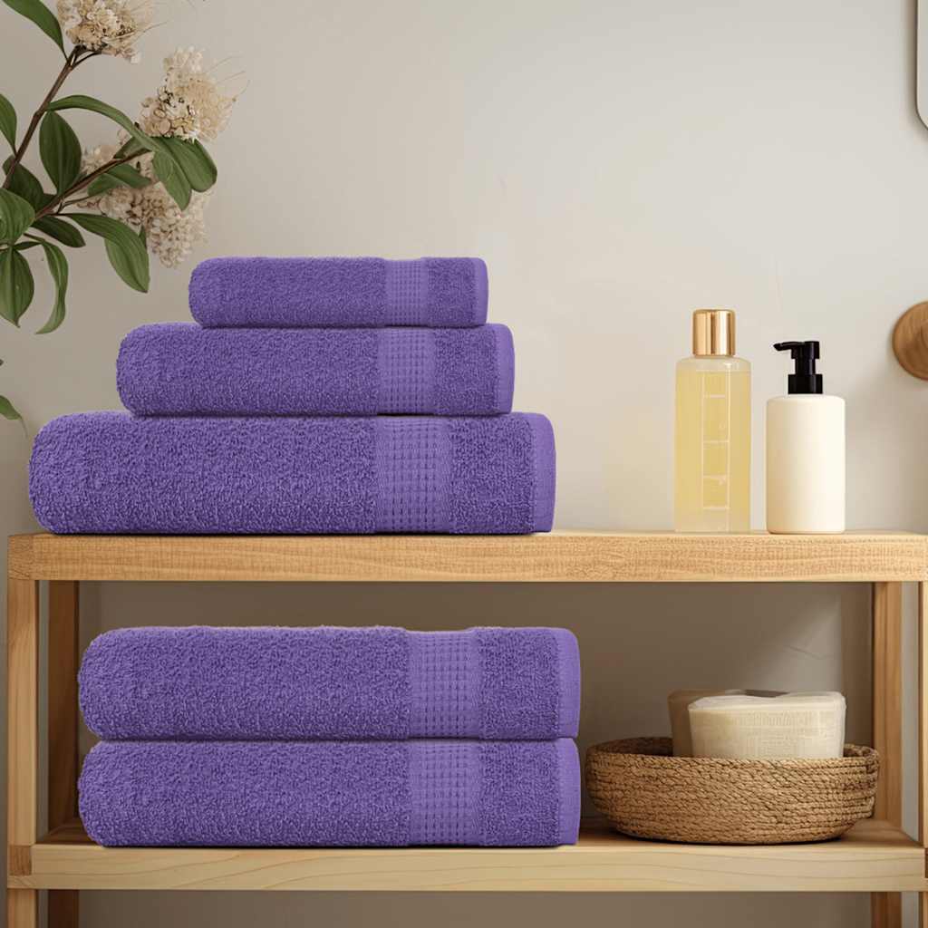 Vidaxl Asciugamani da bagno 2 St 100x150 cm 360 g m² 100% di cotone viola