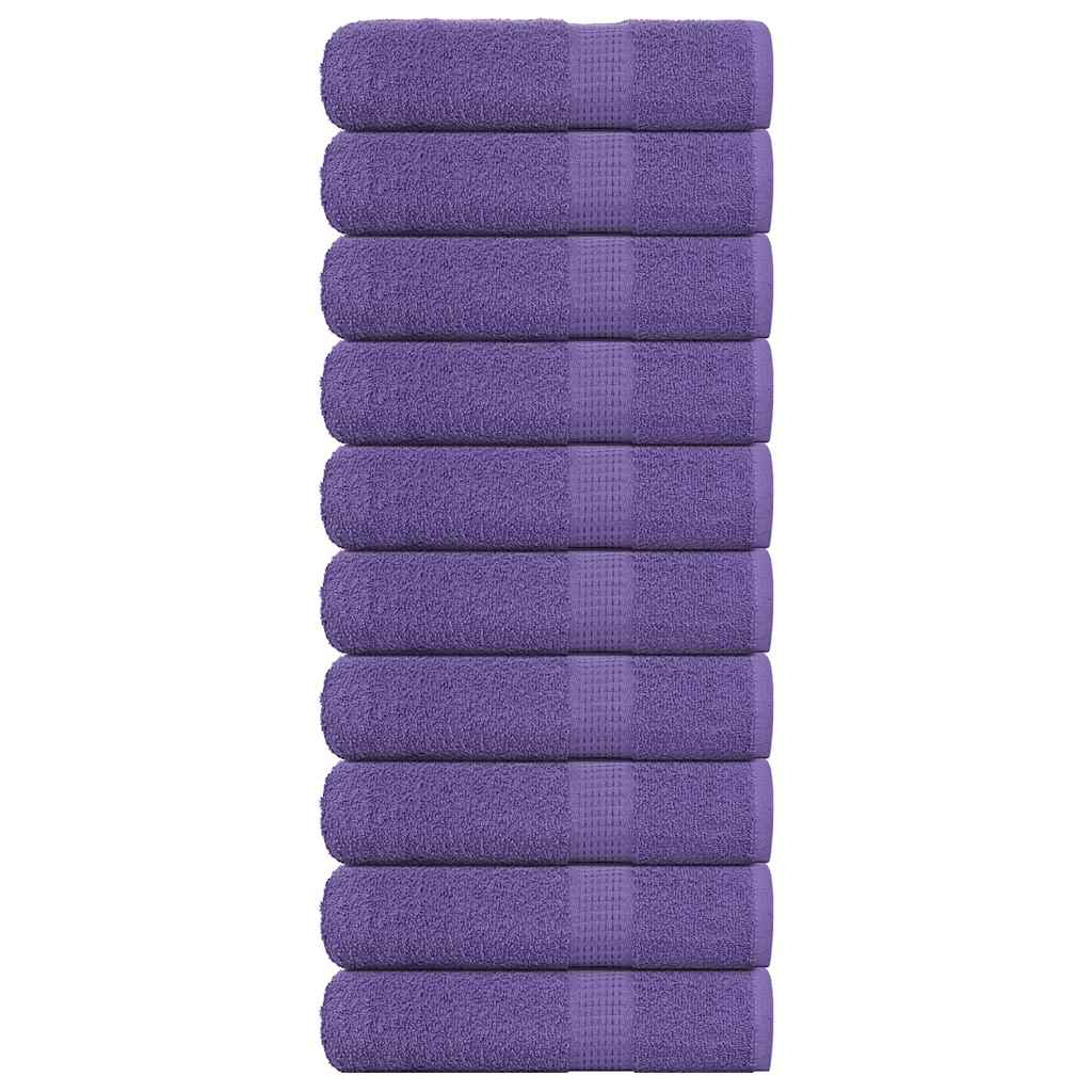 Vidaxl Bath towels 10 pcs 100x150 cm 360 g m² 100% cotton purple