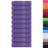 Serviettes de bain vidaxl 10 pcs 100x150 cm 360 g m² 100% coton violet