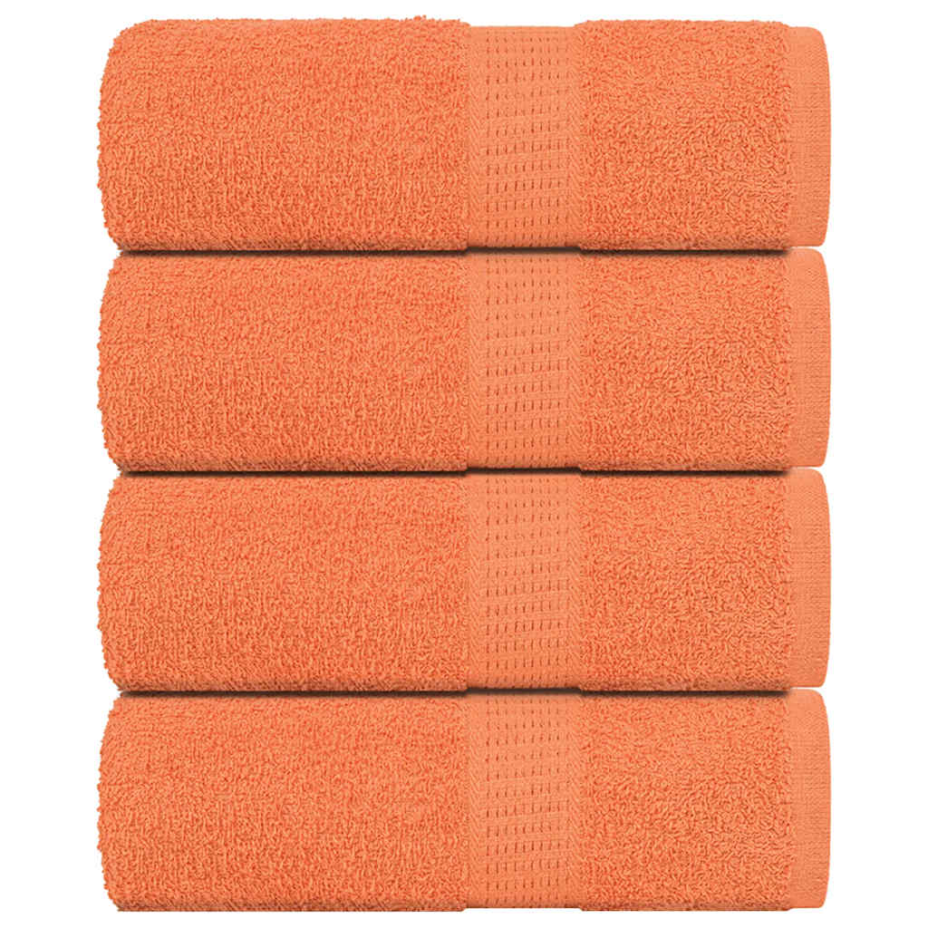 Vidaxl zeepdoekjes 4 st 30x30 cm 360 g m² 100% katoen oranje