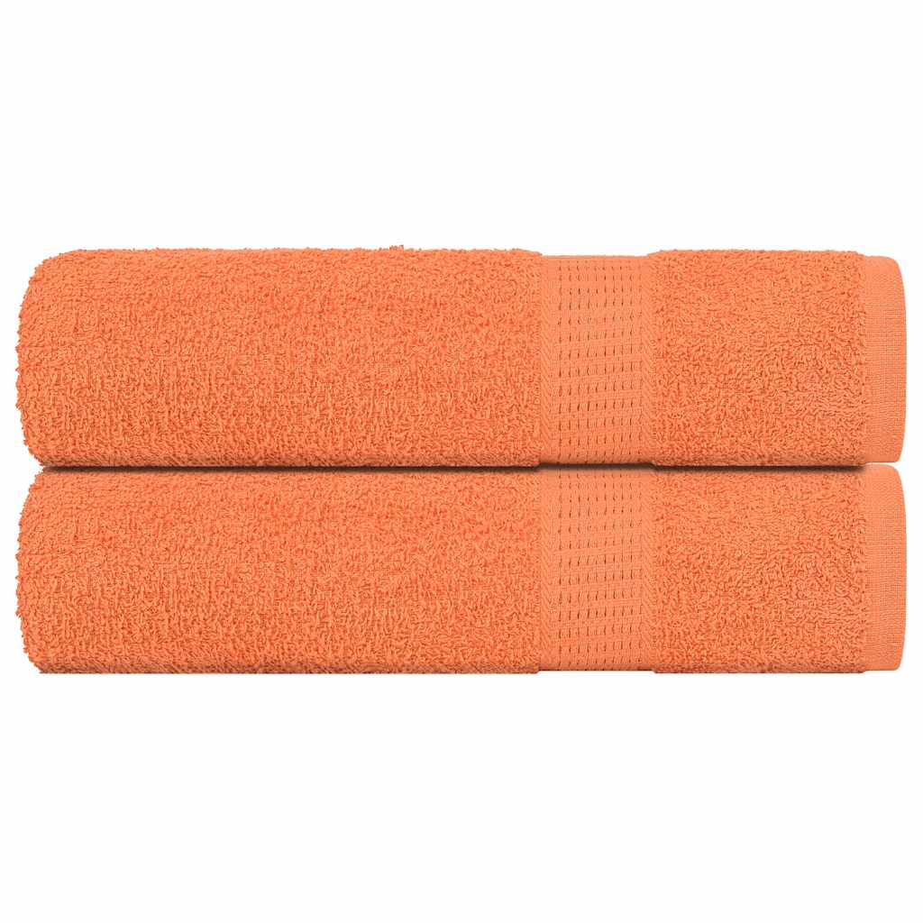 Vidaxl Duschhandel 2 St. 70x140 cm 360 g m²poséiert 100% Kotteng orange