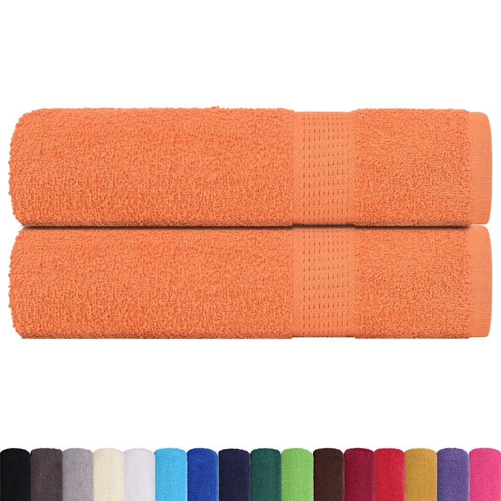 Vidaxl Bath ručníky 2 st 100x150 cm 360 g m² 100% bavlna oranžová