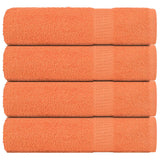 Toallas de baño Vidaxl 4 ST 100x150 cm 360 g m² 100% de algodón naranja