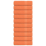 Serviettes de bain vidaxl 10 pc 100x150 cm 360 g m² 100% coton orange