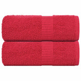 Vidaxl zeepdoekjes 2 st 30x30 cm 360 g m² 100% katoen rood