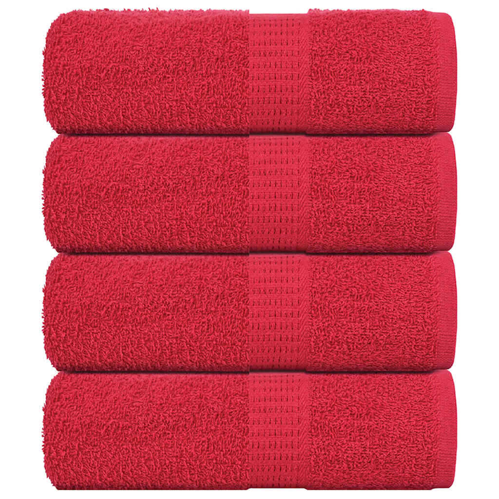 Vidaxl gastendoekjes 4 st 30x50 cm 360 g m² 100% katoen rood