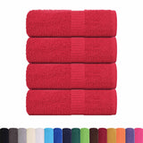 Vidaxl gastendoekjes 4 st 30x50 cm 360 g m² 100% katoen rood