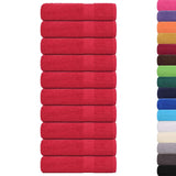 Vidaxl Bath towels 10 ST 100x150cm 360 g m² 100% cotton red