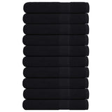 Vidaxl towels 10 pcs 100x200 cm 360 g m² 100% cotton black