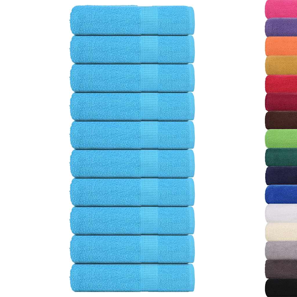 Serviettes de bain vidaxl 10 pcs 100x150 cm 360 g m² 100% coton turquoise